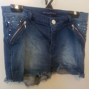 Rock & Republic Spiked Denim Shorts